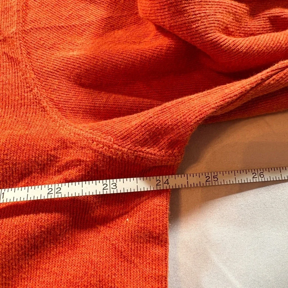 Polo Ralph Lauren‎ Quarter Zip Pullover Mens L Orange Estate Rib Cotton Sweater